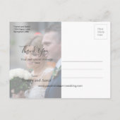 Foto Bloemen Rozen Romantische bruiloft Dank u Briefkaart (Achterkant)