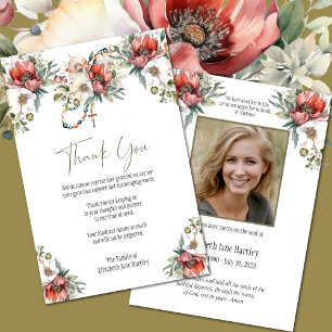 Foto Bloemen Rozenkrans Uitvaart Condoleance Sympa Bedankkaart