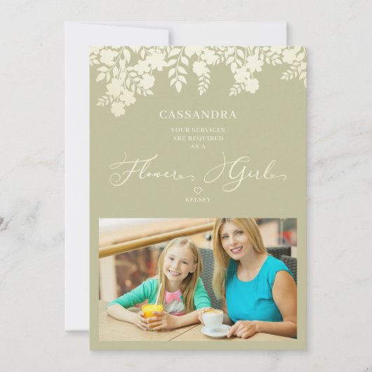 Foto Bloemenmeisje Voorstel Floral Lijst (Voorkant)