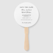 Foto bloemenrustieke chique bruiloft opslaan van d handwaaier (Achterkant)