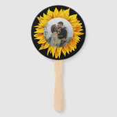 Foto bloemenrustieke elegante bruiloft bespaar de handwaaier (Voorkant)