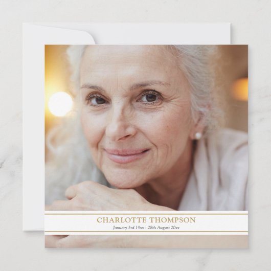 Foto Bloemenviering van het leven Begrafenis Kaart (Achterkant)