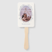 Foto Blue Chinoiserie Floral Botanical Wedding Handwaaier (Voorkant)