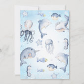 Foto Blue Scuba Diver Oneder het Zee 1e verjaardag Kaart (Achterkant)