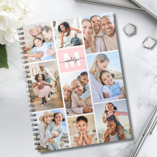 Foto Blush Roze Monogram Notitieboek