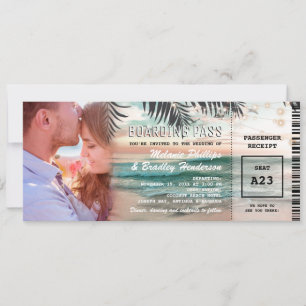 Foto: Boarding Pass Tropical Beach Weduwen Kaart