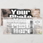 Foto Boarding Pass Trouwticket uitnodiging (Voorkant / Achterkant)