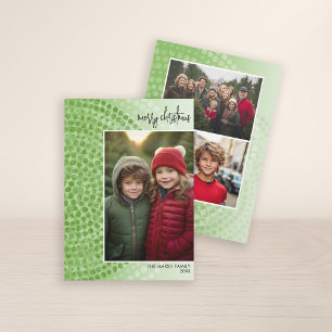 Foto - Bohemian Dot Circle - Green Funky Feestdagenkaart