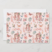 Foto Boho Fairy Eerste Meisje's 1e Verjaardag Kaart (Achterkant)