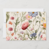 Foto Boho Wildflower Botanische bruiloft Save The Date (Achterkant)