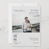 Foto Bold Minimal Trending Wedding Invitation Kaart (Voorkant)