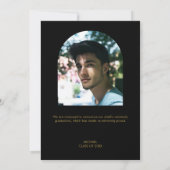 Foto-boog-afstuderen zwart goud aankondiging  (Achterkant)