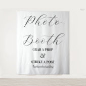 Foto Booth Black White Wedding Wandkleed (Voorkant)