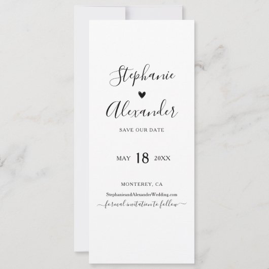 Foto Booth Bladwijzer Weddenschap Save the Date (Achterkant)