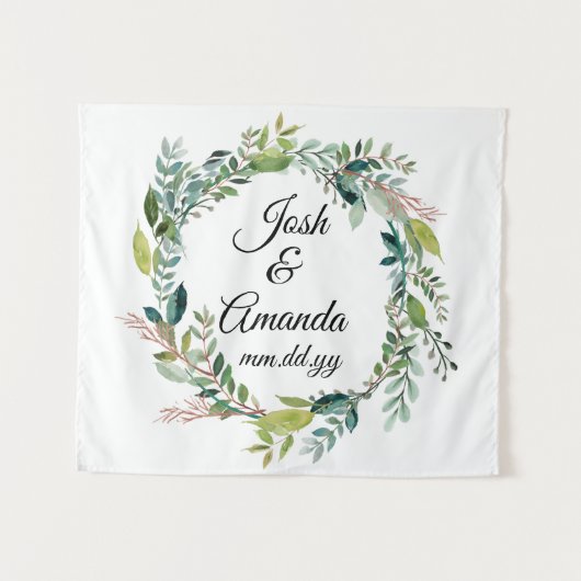 Foto Booth Decor, Boho Fall Wedding Back drop Wandkleed (Voorkant (horizontaal))