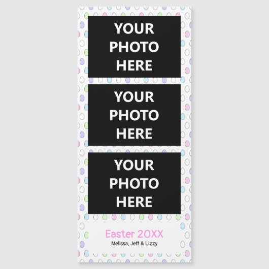 Foto Booth Magnet Cute Easter | 3 AFBEELDINGEN (Voorkant)