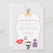 Foto Booth Party Invitation Kaart (Voorkant)