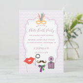 Foto Booth Party Invitation Kaart (Staand voorkant)
