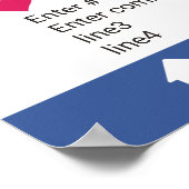 Foto Booth Prop Lijst Poster blauw (Hoek)