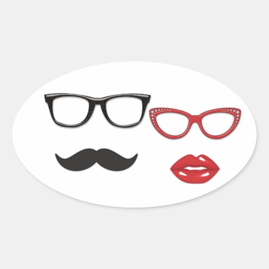 Foto Booth Props Mustache Stickers (Voorkant)