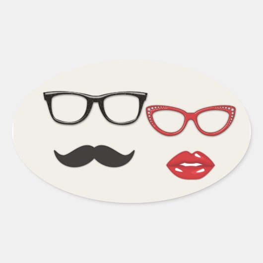 Foto Booth Props Mustache Stickers (Voorkant)