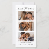Foto Booth Strip Bladwijzer bruiloft Save The Date (Voorkant)