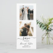 Foto Booth Strip Bruiloft Save the Date (Staand voorkant)