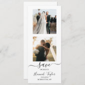 Foto Booth Strip Bruiloft Save the Date (Voorkant / Achterkant)