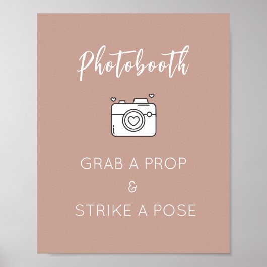 Foto Booth teken Sjabloon voor bruiloft, feest Poster (Voorkant)