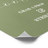 Foto Booth Wedding Sage Green Sign Poster (Hoek)