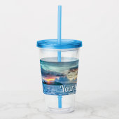 Foto Bora Bora Ocean Uitzicht Acryl Drinkbeker (Voorkant)