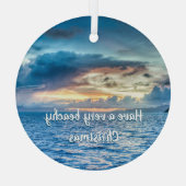 Foto Bora Bora Ocean Uitzicht Glas Ornament (Achterkant)