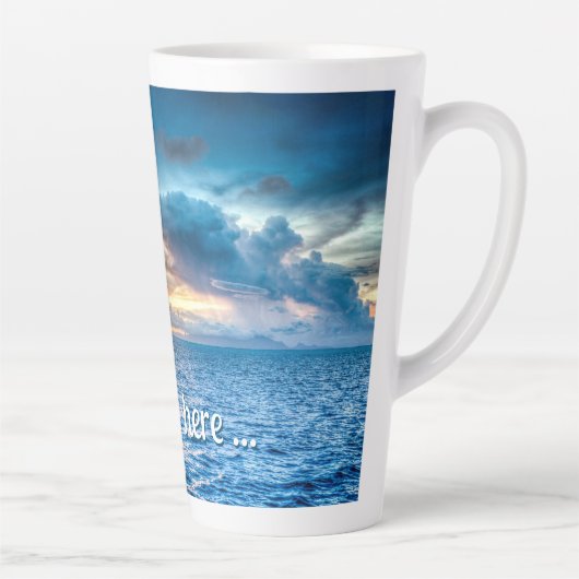 Foto Bora Bora Ocean Uitzicht Latte Mok (Rechts)