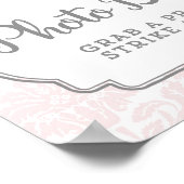 Foto Both Weddenschap Blush Pink  Damask Poster (Hoek)