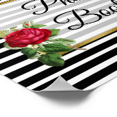 Foto Both Wedding Sign Red Rose poster (Hoek)