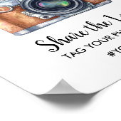 Foto Both Wedding Sign  Waterverf Camera Poster (Hoek)