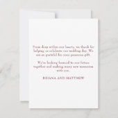 Foto Bourgondië bedankje Bedankkaart (Achterkant)