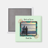 Foto Bride en Groom Wedding Magnet Magneet (Voorkant / Achterkant)