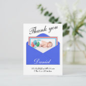 Foto briefkaart geboorteaankondiging (Staand voorkant)