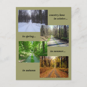 Foto briefkaart 'Seizoenen in het land'