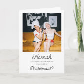 Foto Bruidsmeisje Voorstel Vouwkaart Kaart (Voorkant)