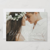 Foto bruiloft aankondiging & Opt Reception White (Voorkant)