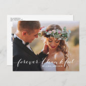 Foto bruiloft bedankt Briefkaart (Voorkant / Achterkant)