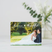 Foto bruiloft bedankt Briefkaart (Staand voorkant)