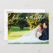 Foto bruiloft bedankt Briefkaart (Voorkant / Achterkant)