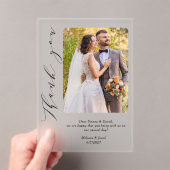 Foto bruiloft Bedankt Frosted Acryl Uitnodigingen (Insitu (Draagbaar))