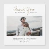 Foto bruiloft Bedankt Magnet (Voorkant)