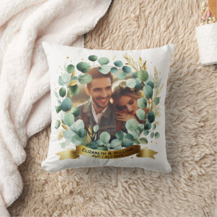 FOTO bruiloft dank u eucalyptus laat cadeau Kussen