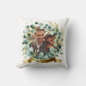 FOTO bruiloft dank u eucalyptus laat cadeau Kussen (Voorkant)