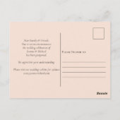 Foto Bruiloft Datum Uitstel Aankondiging Briefkaart (Achterkant)